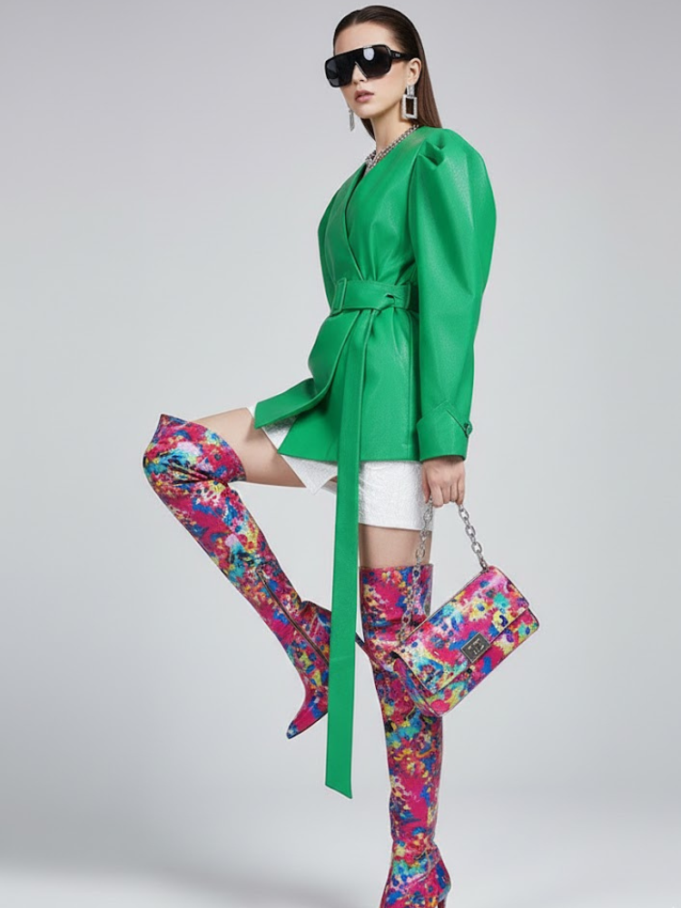 Women's Wrap Jacket EMERALD - DUMBO: New Collection COUTURE in BROOKLYN - BYMANYC ® New York - BYMANYC ® New York  