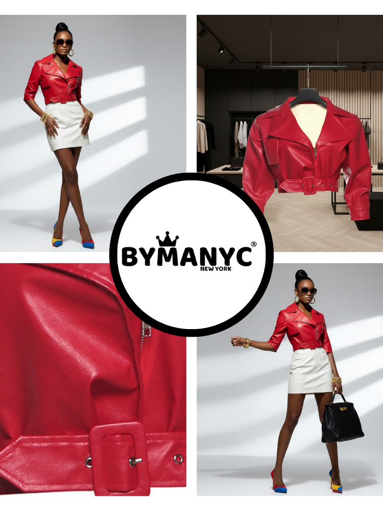 Vegan Leather Luxury Jacket • FIFTH AVE New Collection BYMANYC ® New York