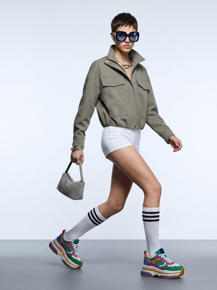 Women's Jacket Sage Green Utility BYMANYC ® New York SOHO OVERSIZED WORKWEAR BOMBER - New Collection