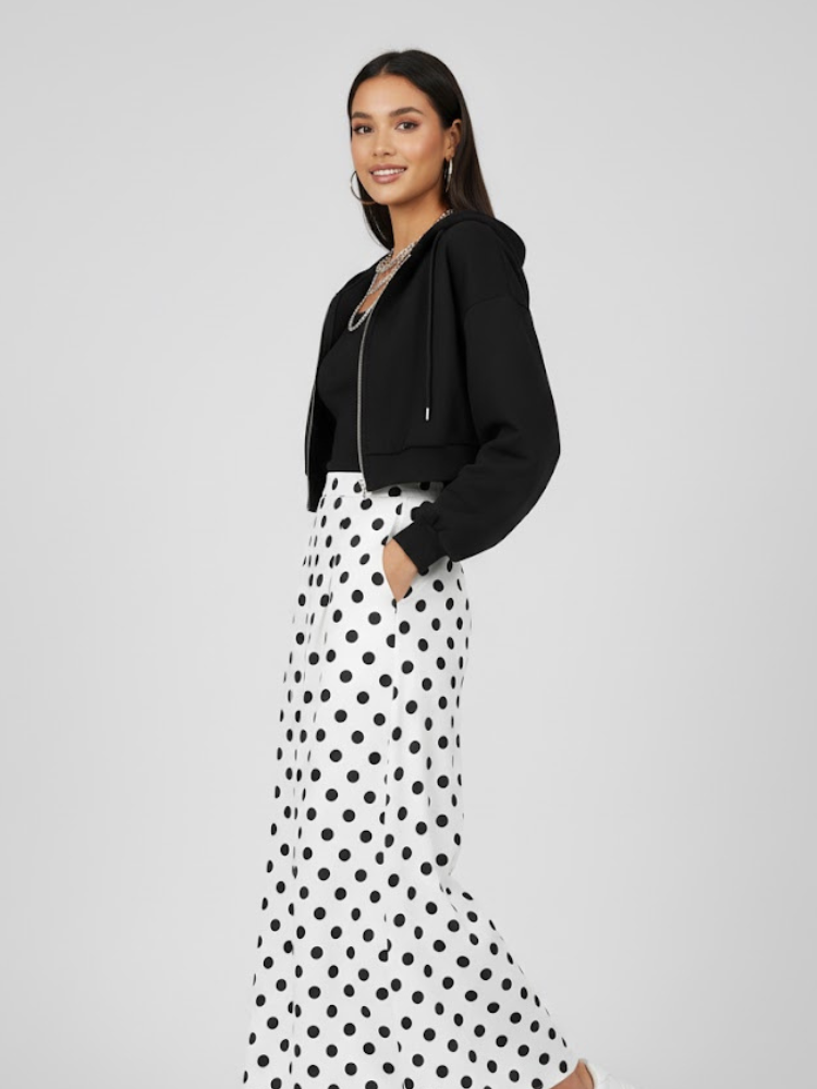 Zip-Up Cropped Hoodie | Brooklyn - BYMANYC ® New York - BYMANYC ® New York  