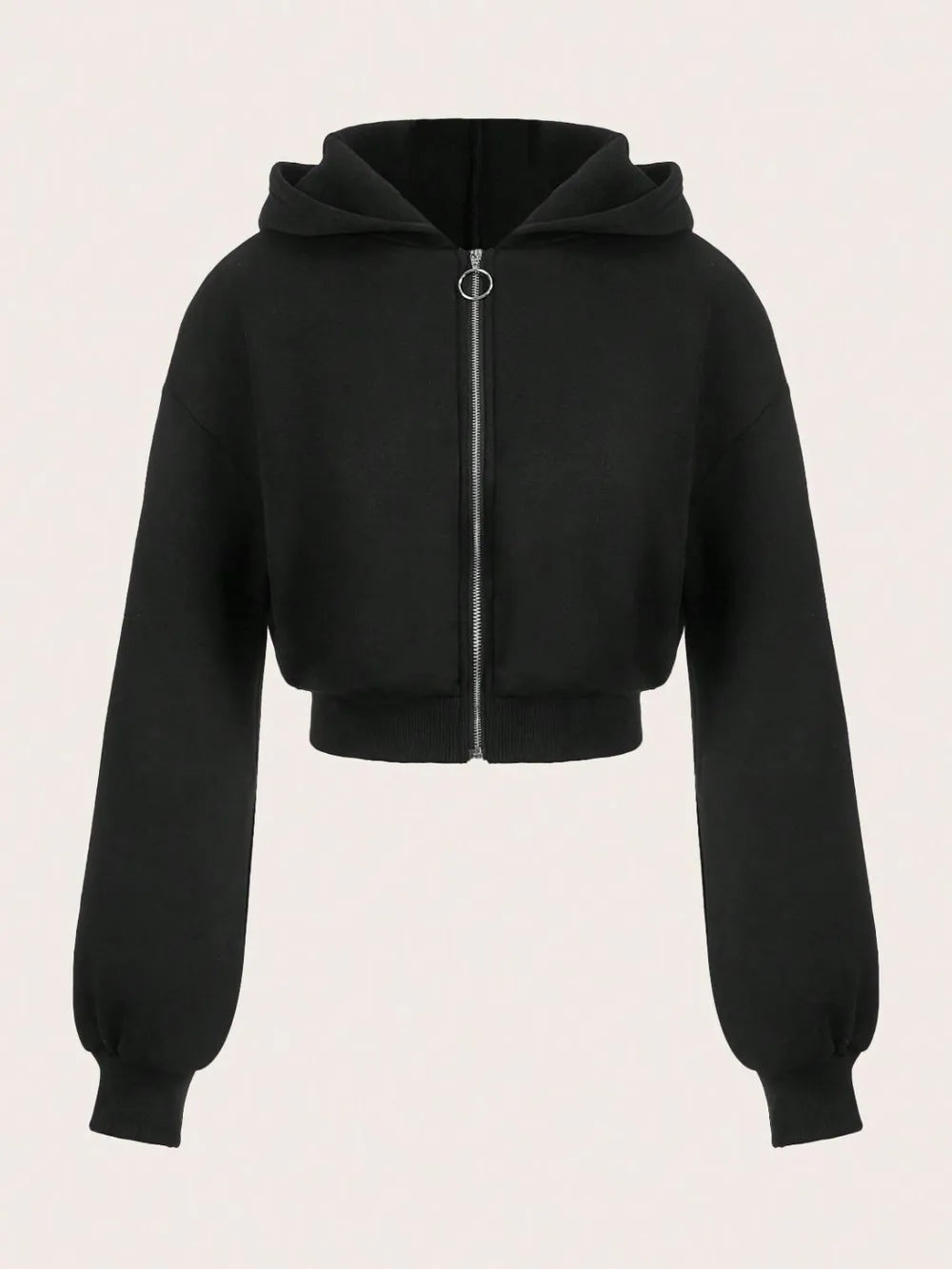  Zip-Up Cropped Hoodie | Brooklyn - BYMANYC ® New York  NYC Wholesale Boutique Inventory - No MOQ & Ready to Ship